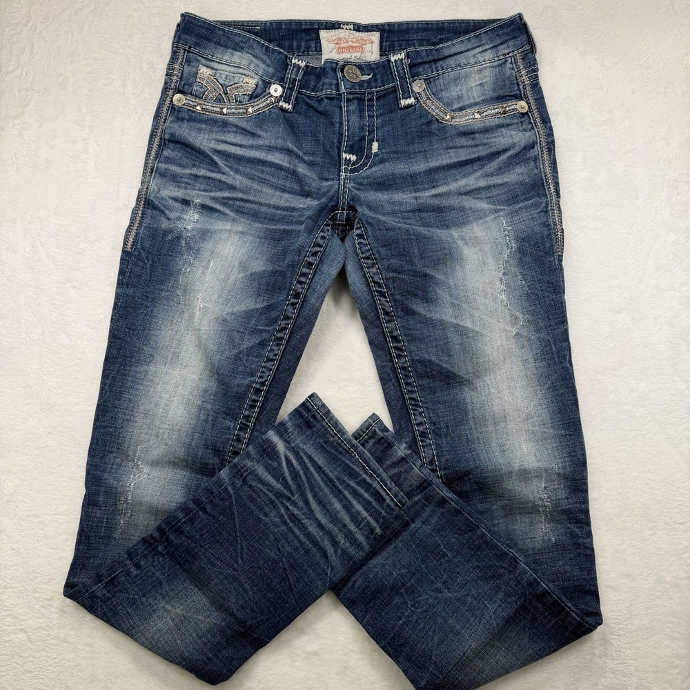 Big Star Sweet Skinny Jeans  30R Women's Waist 32 Inseam 31 Low Rise Blue Jeans